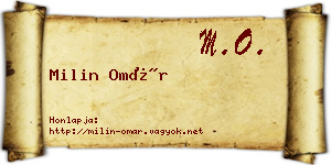 Milin Omár névjegykártya